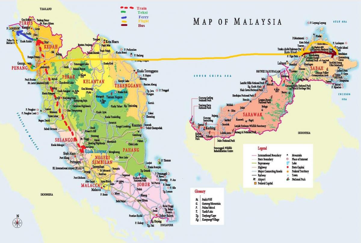 מלזיה המפה hd