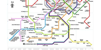 Mrt קו 3 במפת מסלול מלזיה