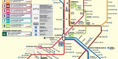 מלזיה mrt המפה 2016