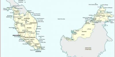 מלזיה ערים מפה